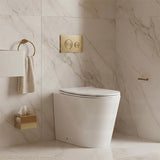 Lukka Agena Rimless Wall Faced Toilet Pan Only Nano Glaze 560x360x420mm - Gloss White