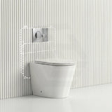 Lukka Agena Rimless Wall Faced Toilet with Sigma8 Inwall Cistern & Sigma Buttons - Gloss White