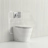 Lukka Agena Rimless Wall Faced Toilet with Sigma8 Inwall Cistern & Sigma Buttons - Gloss White