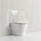 Lukka Agena Rimless Wall Faced Toilet with Sigma8 Inwall Cistern & Sigma Buttons - Gloss White