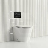 Lukka Agena Rimless Wall Faced Toilet with Sigma8 Inwall Cistern & Sigma Buttons - Gloss White