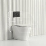 Lukka Agena Rimless Wall Faced Toilet with Sigma8 Inwall Cistern & Sigma Buttons - Gloss White