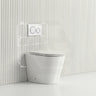 Lukka Agena Rimless Wall Faced Toilet with Sigma8 Inwall Cistern & Sigma Buttons - Gloss White