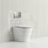 Lukka Agena Rimless Wall Faced Toilet with Sigma8 Inwall Cistern & Sigma Buttons - Gloss White