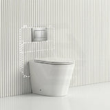 Lukka Agena Rimless Wall Faced Toilet with Sigma8 Inwall Cistern & Sigma Buttons - Gloss White