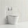 Lukka Agena Rimless Wall Faced Toilet with Sigma8 Inwall Cistern & Sigma Buttons - Gloss White
