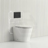 Lukka Agena Rimless Wall Faced Toilet with Sigma8 Inwall Cistern & Sigma Buttons - Gloss White