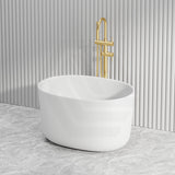 Lukka Agena Acrylic Freestanding Bathtub NO Overflow 990/1400/1500/1700mm - Matt White/Gloss White