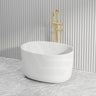 Lukka Agena Acrylic Freestanding Bathtub NO Overflow 990/1400/1500/1700mm - Matt White/Gloss White