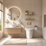Lukka Agena Rimless Wall Faced Toilet Pan Only Self-Clean Glaze 540x365x400mm - Gloss White