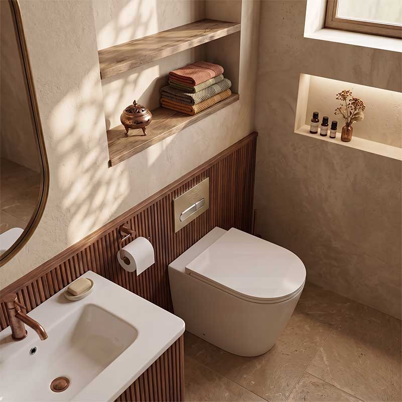 Lukka Agena Rimless Wall Faced Toilet Pan Only Self-Clean Glaze 540x365x400mm - Gloss White