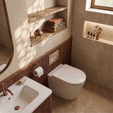 Lukka Agena Rimless Wall Faced Toilet Pan Only Self-Clean Glaze 540x365x400mm - Gloss White