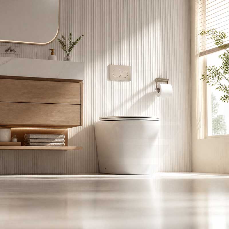 Lukka Agena Rimless Wall Faced Toilet Pan Only Self-Clean Glaze 540x365x400mm - Gloss White
