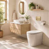 Lukka Agena Rimless Wall Faced Toilet Pan Only Self-Clean Glaze 540x365x400mm - Gloss White