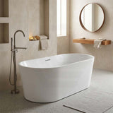 Lukka Agena Acrylic Freestanding Bathtub with Overflow 1205/1300/1500/1700/1800mm - Gloss White