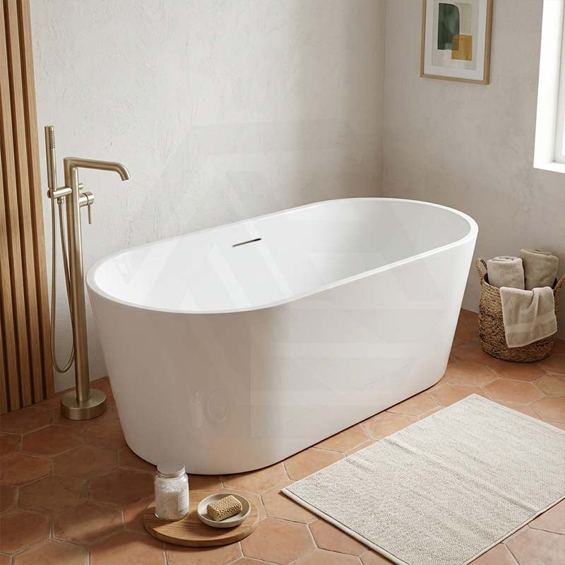 Lukka Agena Acrylic Freestanding Bathtub with Overflow 1205/1300/1500/1700/1800mm - Gloss White