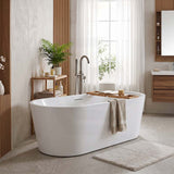 Lukka Agena Acrylic Freestanding Bathtub with Overflow 1205/1300/1500/1700/1800mm - Gloss White