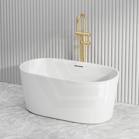 Lukka Agena Acrylic Freestanding Bathtub with Overflow 1205/1300/1500/1700/1800mm - Gloss White