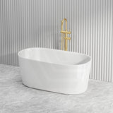 Lukka Agena Acrylic Freestanding Bathtub NO Overflow 990/1400/1500/1700mm - Matt White/Gloss White