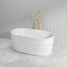 Lukka Agena Acrylic Freestanding Bathtub NO Overflow 990/1400/1500/1700mm - Matt White/Gloss White