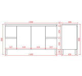 Lukka Alpha 1500mm Gloss White PVC Freestanding Vanity with Soft Closing Finger Pull Doorss