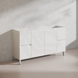 Lukka Alpha 1500mm Gloss White PVC Freestanding Vanity with Soft Closing Finger Pull Doorss