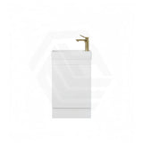 Lukka Alpha 450x244x860mm Gloss White PVC Mini Freestanding Vanity with Soft Closing Finger Pull Door