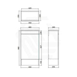 Lukka Alpha 450x244x860mm Gloss White PVC Mini Freestanding Vanity with Soft Closing Finger Pull Door