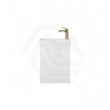 Lukka Alpha 450x255x480mm Gloss White PVC Mini Wall Hung Vanity with Soft Closing Finger Pull Door