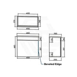 Lukka Alpha 450x255x480mm Gloss White PVC Mini Wall Hung Vanity with Soft Closing Finger Pull Door