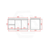Lukka Alpha 900mm Gloss White PVC Wall Hung Vanity with Soft Closing Finger Pull Doors and Left/Right Hand Drawers