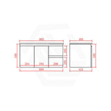 Lukka Alpha 900mm Gloss White PVC Wall Hung Vanity with Soft Closing Finger Pull Doors and Left/Right Hand Drawers