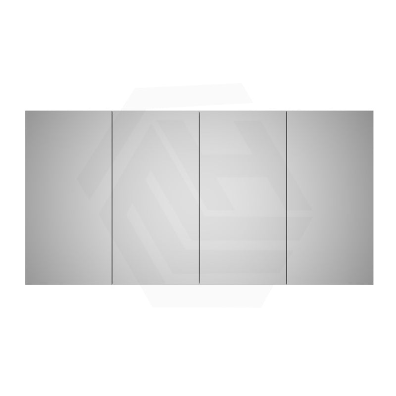 1500mm Lukka Alpha Rectangle PVC Board Wall Hung Shaving Cabinet Gloss White