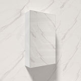 450mm Lukka Alpha Rectangle PVC Board Wall Hung Shaving Cabinet Gloss White
