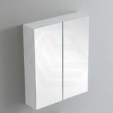 600mm Lukka Alpha Rectangle PVC Board Wall Hung Shaving Cabinet Gloss White