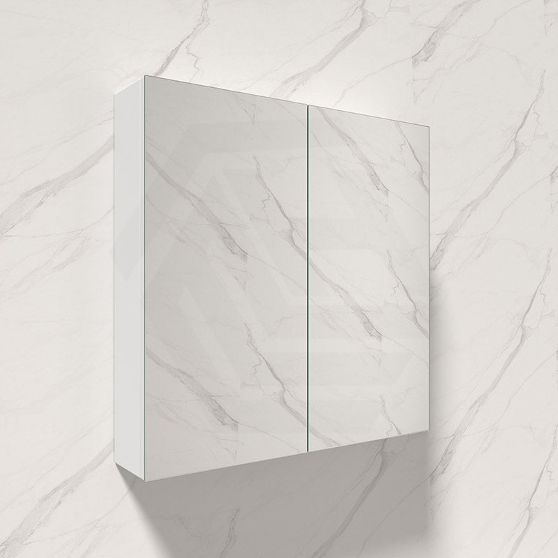 750mm Lukka Alpha Rectangle PVC Board Wall Hung Shaving Cabinet Gloss White