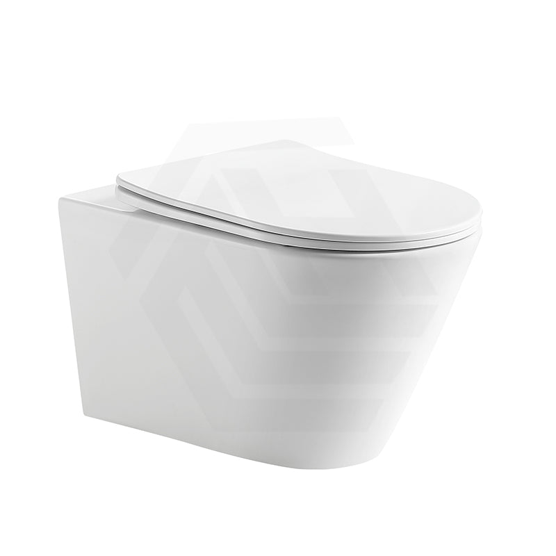 Lukka Agena 520x360x350mm Tornado Rimless Flush Wall Hung Toilet Pan In Various Colours