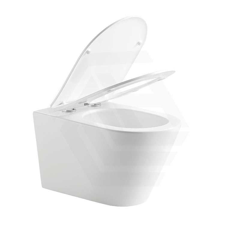Lukka Agena 520x360x350mm Tornado Rimless Flush Wall Hung Toilet Pan In Various Colours