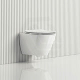 Lukka Agena 520x360x350mm Tornado Rimless Flush Wall Hung Toilet Pan In Various Colours