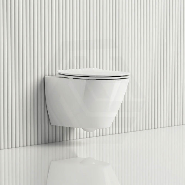 Lukka Agena 520x360x350mm Tornado Rimless Flush Wall Hung Toilet Pan In Various Colours