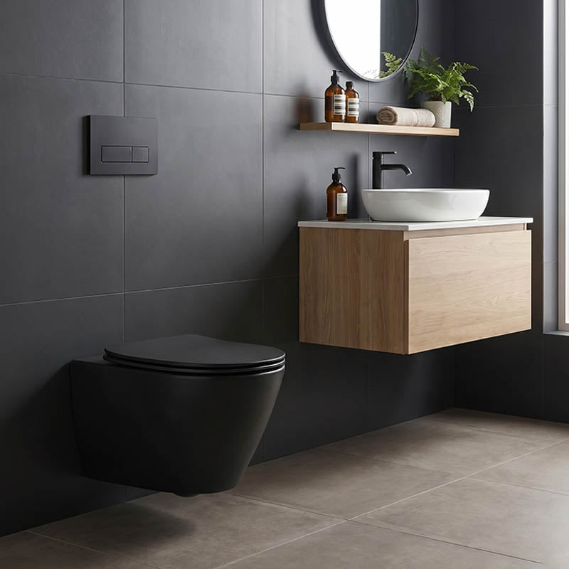 Lukka Agena Tornado Rimless Flush Wall Hung Toilet Pan Only 520x360x350mm - Various Colours