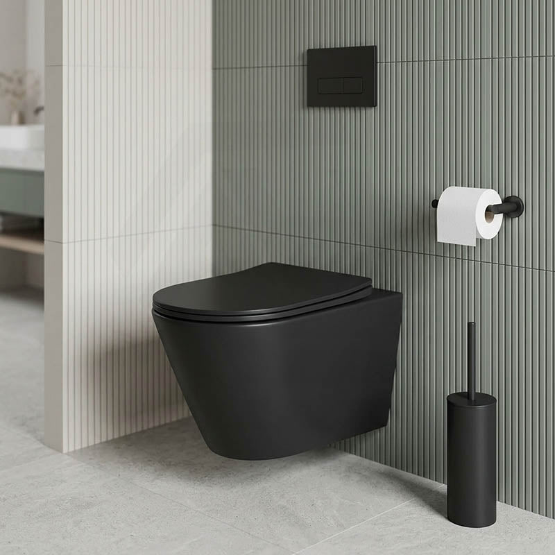 Lukka Agena Tornado Rimless Flush Wall Hung Toilet Pan Only 520x360x350mm - Various Colours
