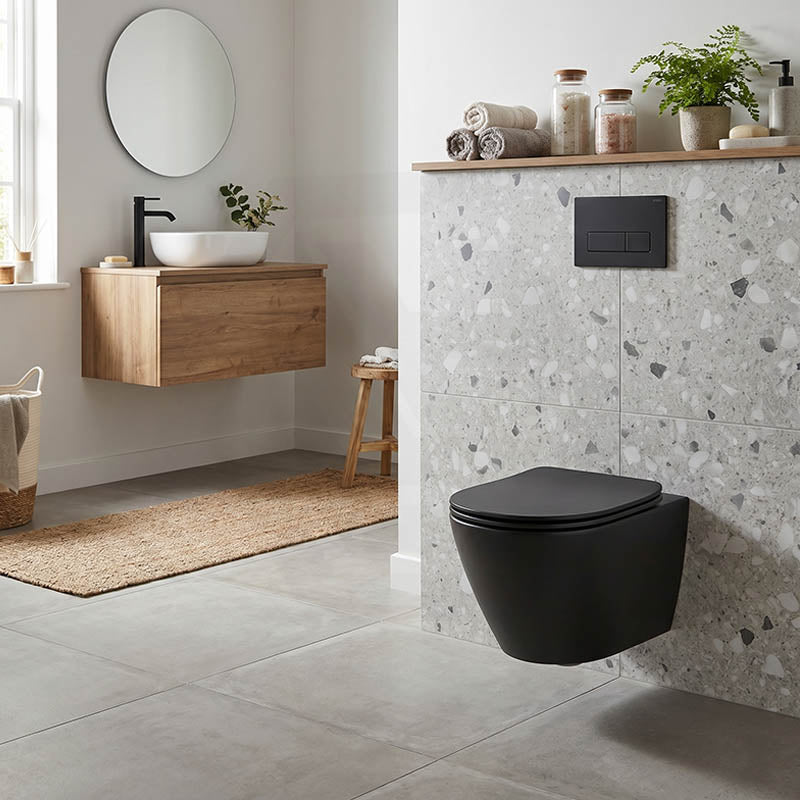 Lukka Agena Tornado Rimless Flush Wall Hung Toilet Pan Only 520x360x350mm - Various Colours