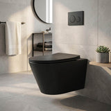 Lukka Agena Tornado Rimless Flush Wall Hung Toilet Pan Only 520x360x350mm - Various Colours