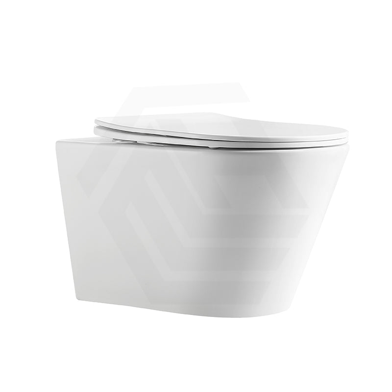 Lukka Agena 520x360x350mm Tornado Rimless Flush Wall Hung Toilet Pan In Various Colours