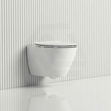 Lukka Agena 520x360x350mm Tornado Rimless Flush Wall Hung Toilet Pan In Various Colours