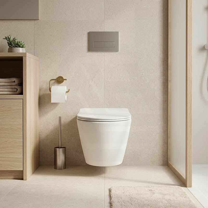 Lukka Agena Tornado Rimless Flush Wall Hung Toilet Pan Only 520x360x350mm - Various Colours