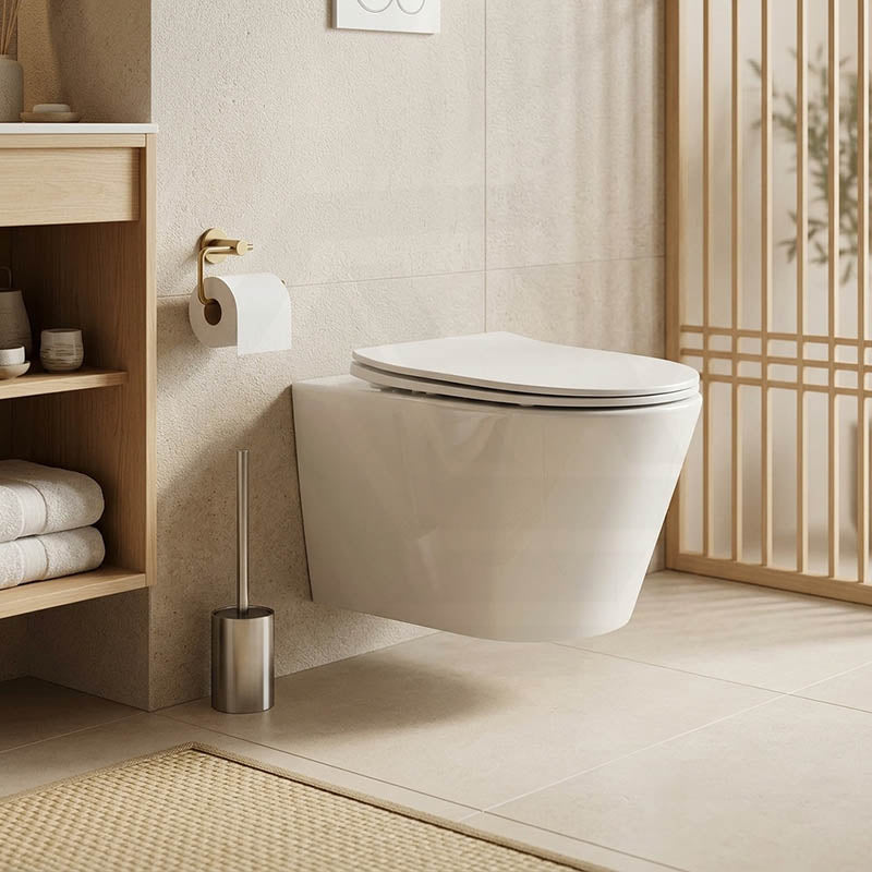 Lukka Agena Tornado Rimless Flush Wall Hung Toilet Pan Only 520x360x350mm - Various Colours