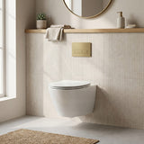 Lukka Agena Tornado Rimless Flush Wall Hung Toilet Pan Only 520x360x350mm - Various Colours