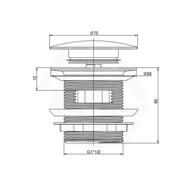 Lukka 40mm Bathtub Pop-Up Waste With/Without Overflow Variant Colour Available